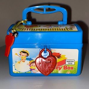 New Kawaii Money Box With Heart Lock & Key